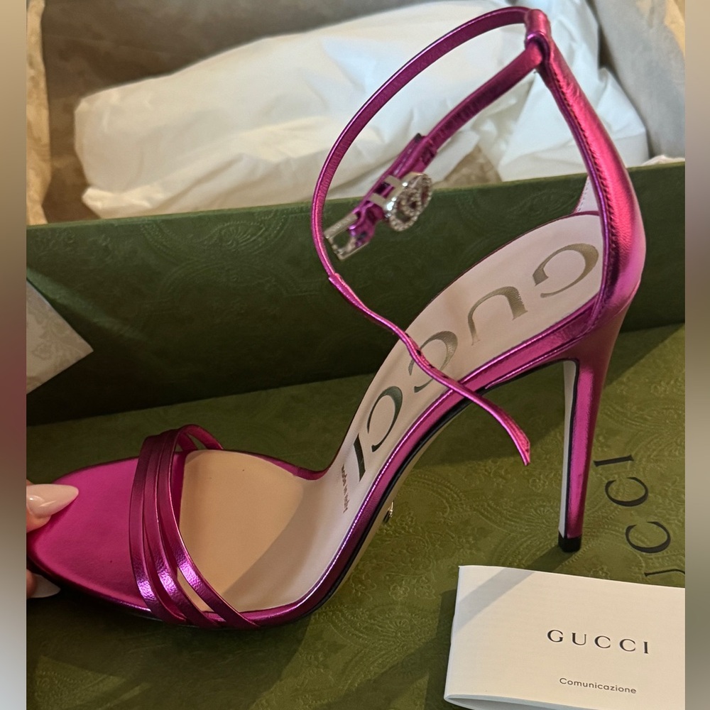 Pink/Fuchsia Gucci High Heel Sandals NWT